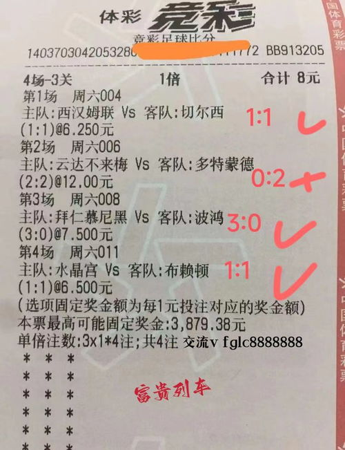 足球竞猜4串1奖金计算基础