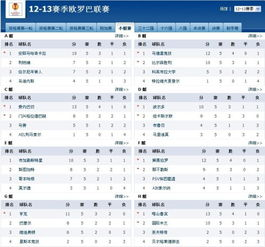 当前积分形势与小组排名解析