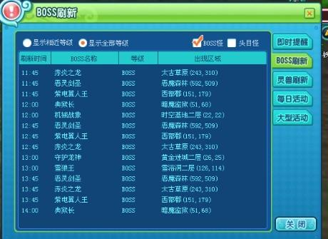 一、Boss刷新的基本规律