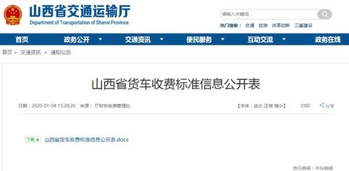 收費標準的透明化