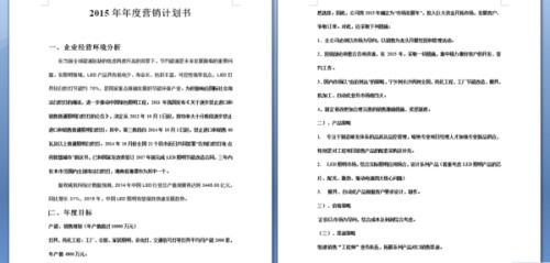 一、营销策划书的基本结构